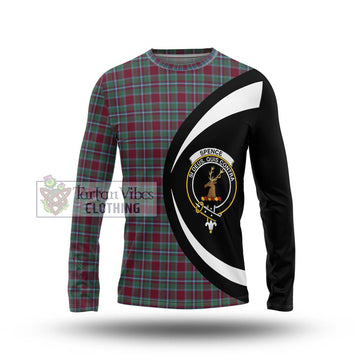 Spence Tartan Long Sleeve T-Shirt with Family Crest Circle Style Unisex - Tartan Vibes Clothing