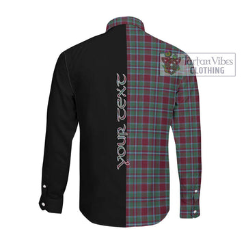 Spence Tartan Long Sleeve Button Shirt with Family Crest and Half Of Me Style Men's Shirt - Tartan Vibes Clothing