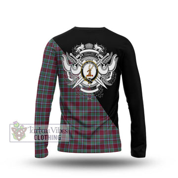 Spence Tartan Long Sleeve T-Shirt with Family Crest and Military Logo Style - Tartan Vibes Clothing
