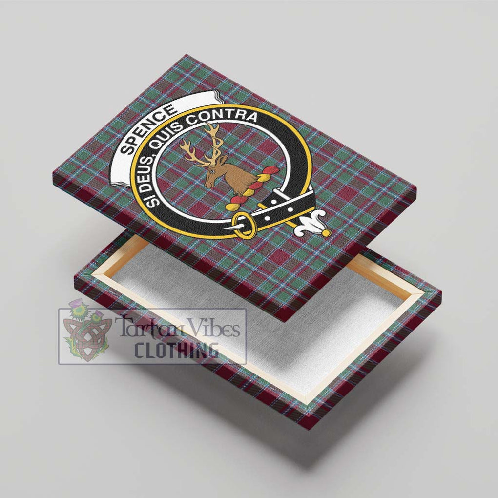 Spence Tartan Canvas Print Wall Art with Family Crest - Tartan Vibes Clothing