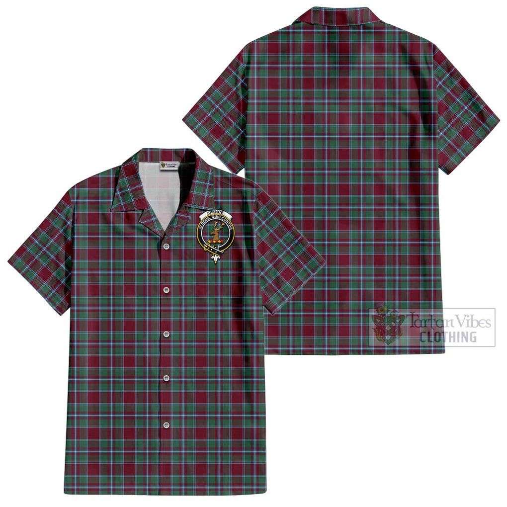 Spence Tartan Cotton Hawaiian Shirt with Family Crest Kid - Tartan Vibes Clothing