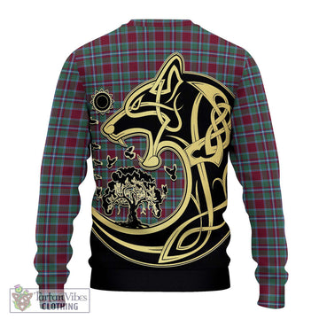 Spence Tartan Ugly Sweater with Family Crest Celtic Wolf Style - Tartan Vibes Clothing