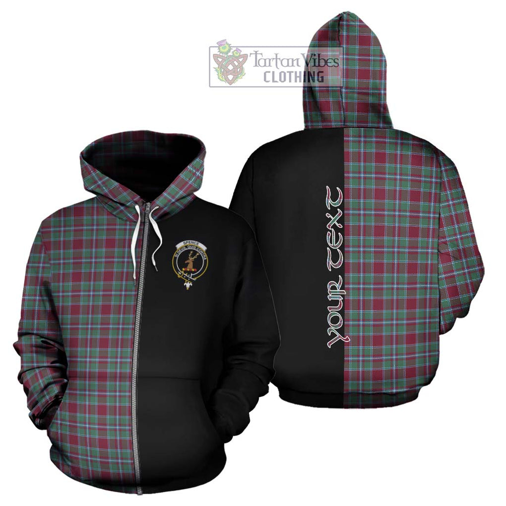 Spence Tartan Hoodie with Family Crest and Half Of Me Style - Tartan Vibes Clothing