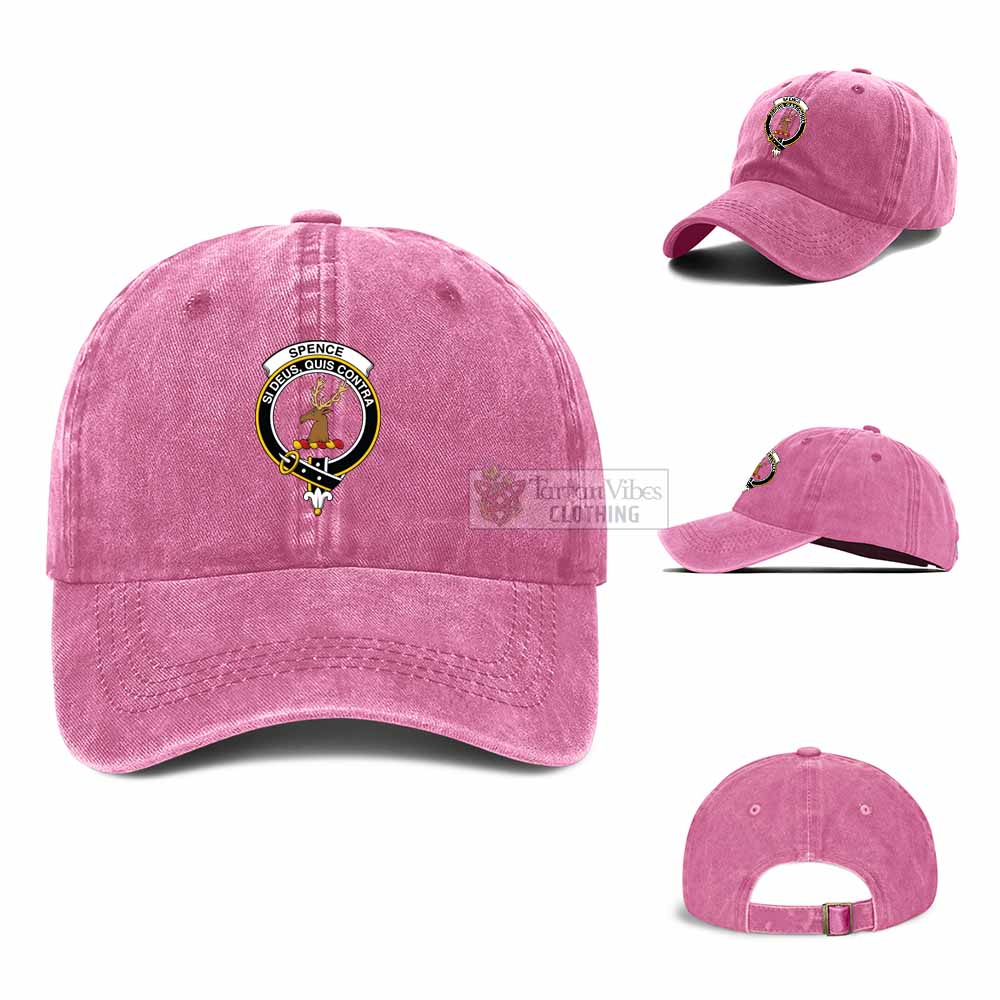 Spence (Spens) Family Crest Denim Baseball Cap - 2D-tartanvibesclothing