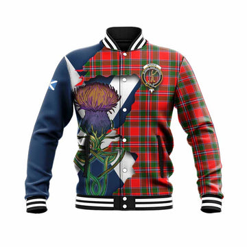 Spence (Spens) Tartan Family Crest Baseball Jacket Scottish Thistle Celtic Inspired Unisex - Tartan Vibes Clothing
