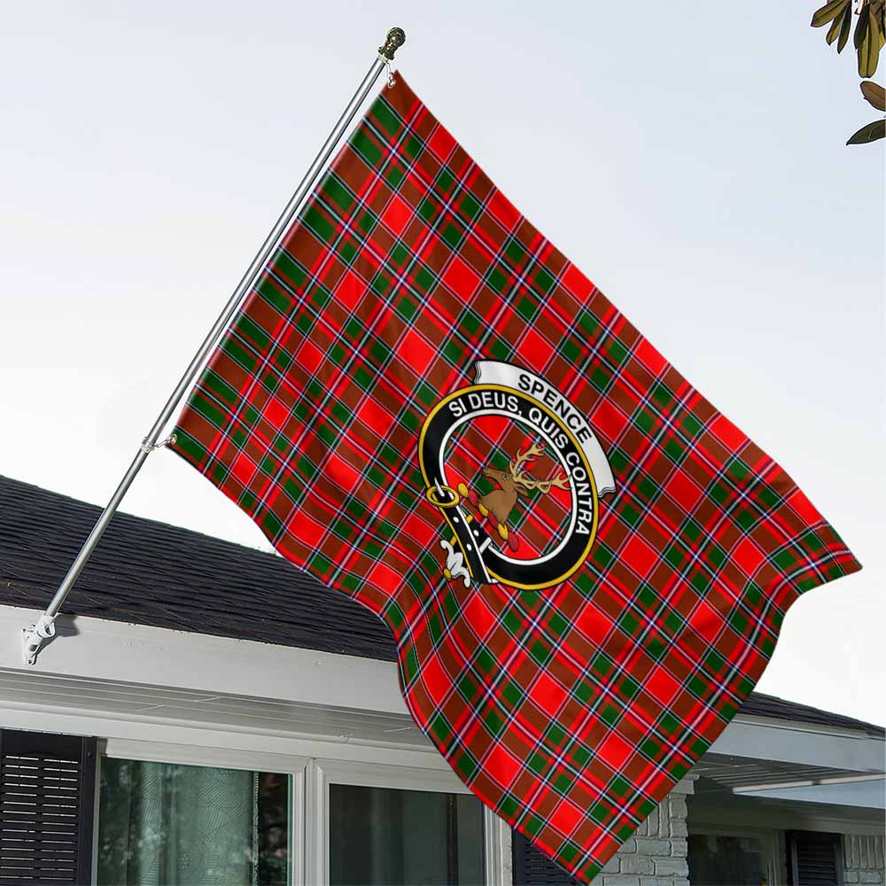 Spence (Spens) Tartan House Flag with Family Crest House Flag - Tartan Vibes Clothing