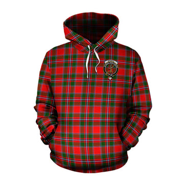 Spence (Spens) Tartan Cotton Hoodie with Family Crest and Bearded Skull Holding Bottles of Whiskey Pullover Hoodie XS - Tartan Vibes Clothing