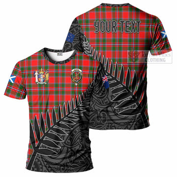 Spence (Spens) Crest Tartan T-Shirt with New Zealand Silver Fern Half Style Kid's Shirt - Tartan Vibes Clothing