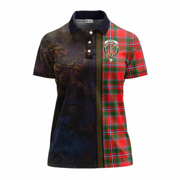 Spence (Spens) Tartan Family Crest Women's Polo Shirt Alba Gu Brath Be Brave Lion Ancient Style Women - Tartan Vibes Clothing
