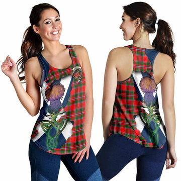 Spence (Spens) Tartan Family Crest Women's Racerback Tanks Scottish Thistle Celtic Inspired 4XL - Tartan Vibes Clothing
