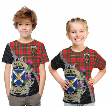 Spence (Spens) Tartan Family Crest Kid T-Shirt Lion Rampant Royal Thistle Shield Celtic Inspired Youth XL Size14 - Tartan Vibes Clothing
