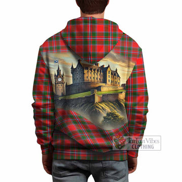 Spence (Spens) Tartan Family Crest Hoodie with Scottish Ancient Castle Style - Tartan Vibes Clothing