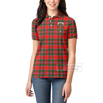 Spence (Spens) Tartan Women's Polo Shirt with Family Crest Celtic Skull Style - Tartan Vibes Clothing