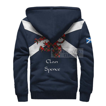 Spence (Spens) Tartan Lion Rampant Sherpa Hoodie Proudly Display Your Heritage with Alba Gu Brath and Clan Name - Tartan Vibes Clothing