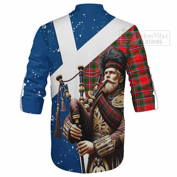 Spence (Spens) Tartan Ghillie Kilt Shirt with Family Crest Scottish Bagpiper Vibes - Tartan Vibes Clothing