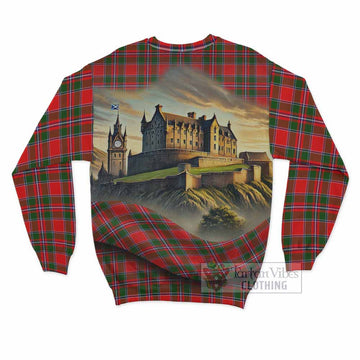 Spence (Spens) Tartan Family Crest Sweatshirt with Scottish Ancient Castle Style - Tartan Vibes Clothing
