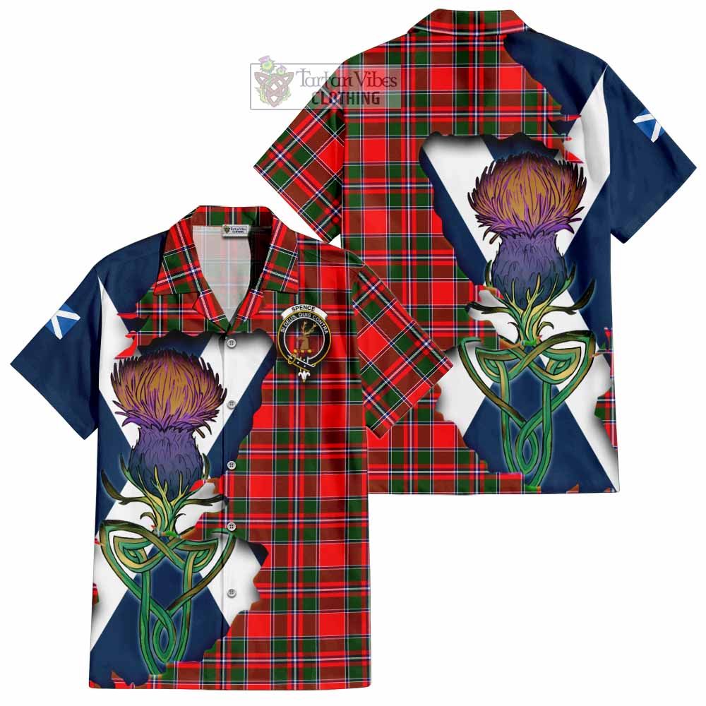Spence (Spens) Tartan Family Crest Hawaiian Shirt Scottish Thistle Celtic Inspired - Tartan Vibes Clothing