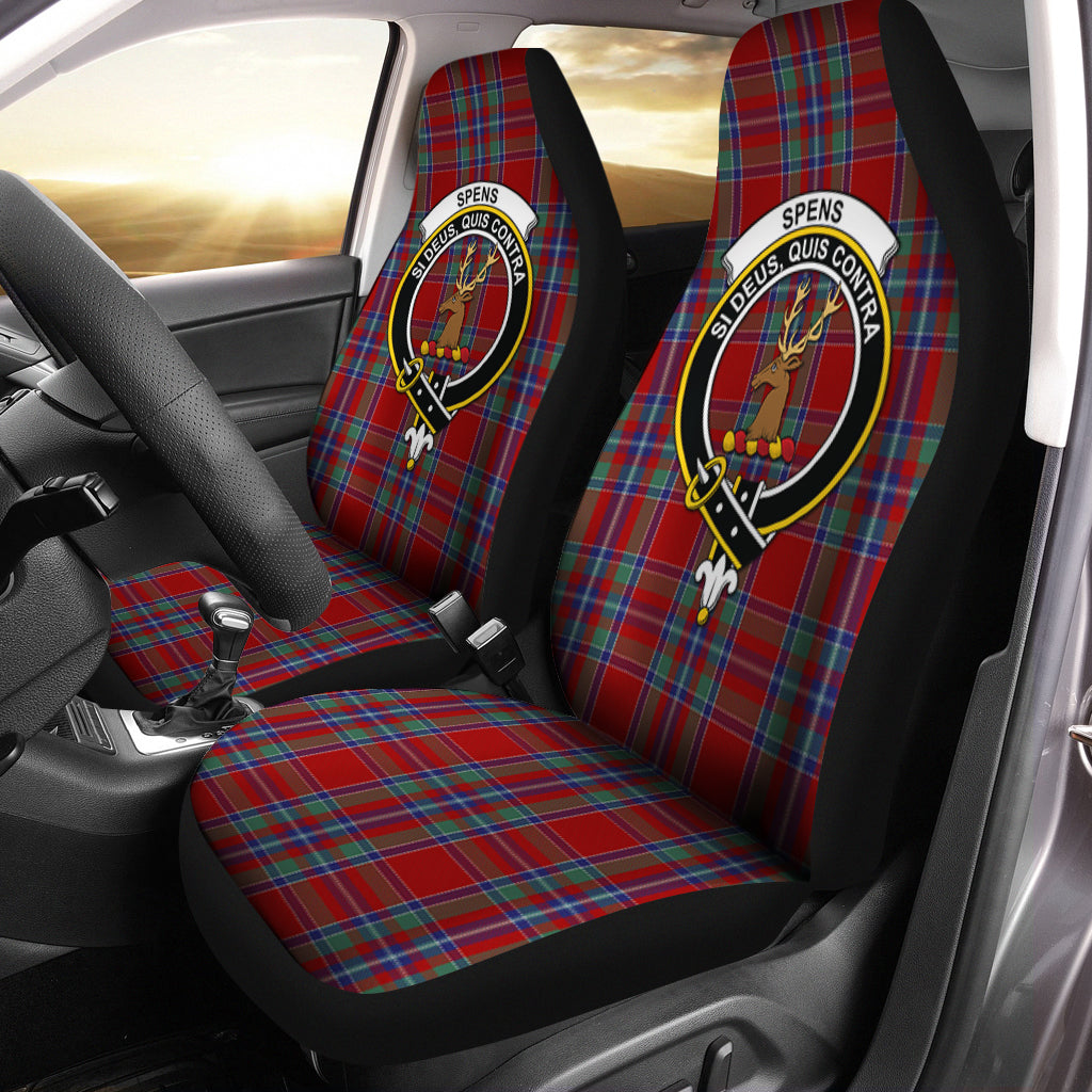 Spens Tartan Car Seat Cover with Family Crest One Size - Tartanvibesclothing