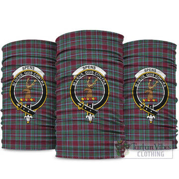 Spens Tartan Neck Gaiters, Tartan Bandanas, Tartan Head Band with Family Crest