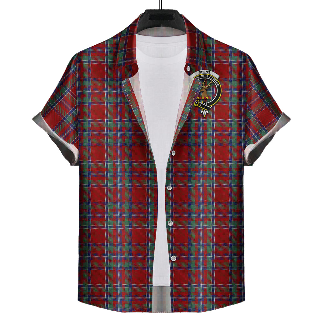 spens-tartan-short-sleeve-button-down-shirt-with-family-crest