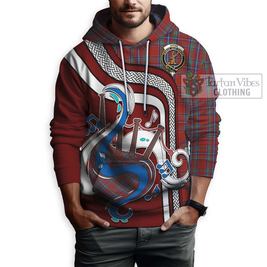 Spens Tartan Hoodie with Epic Bagpipe Style Zip Hoodie - Tartanvibesclothing Shop