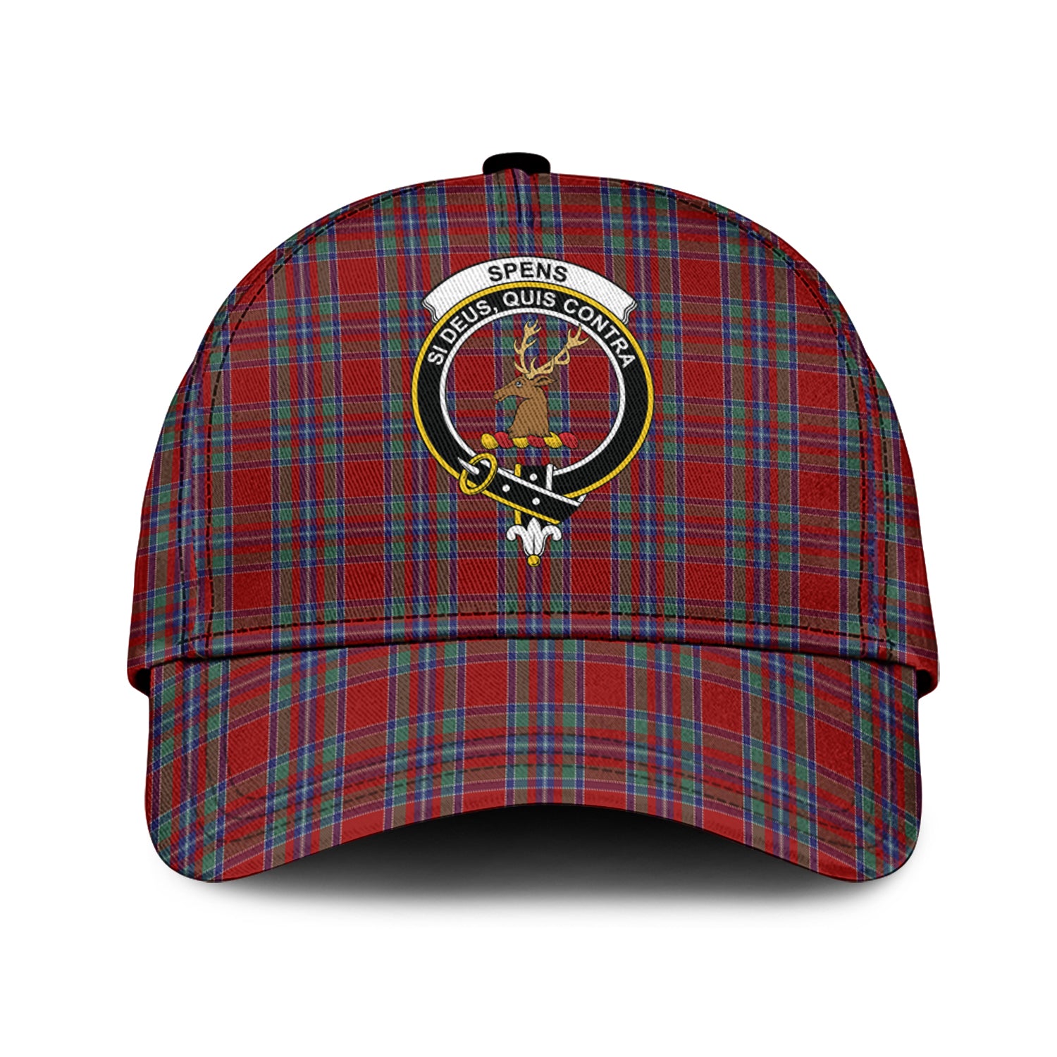 spens-tartan-classic-cap-with-family-crest