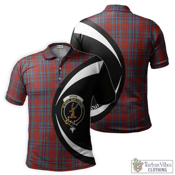 Spens Tartan Men's Polo Shirt with Family Crest Circle Style