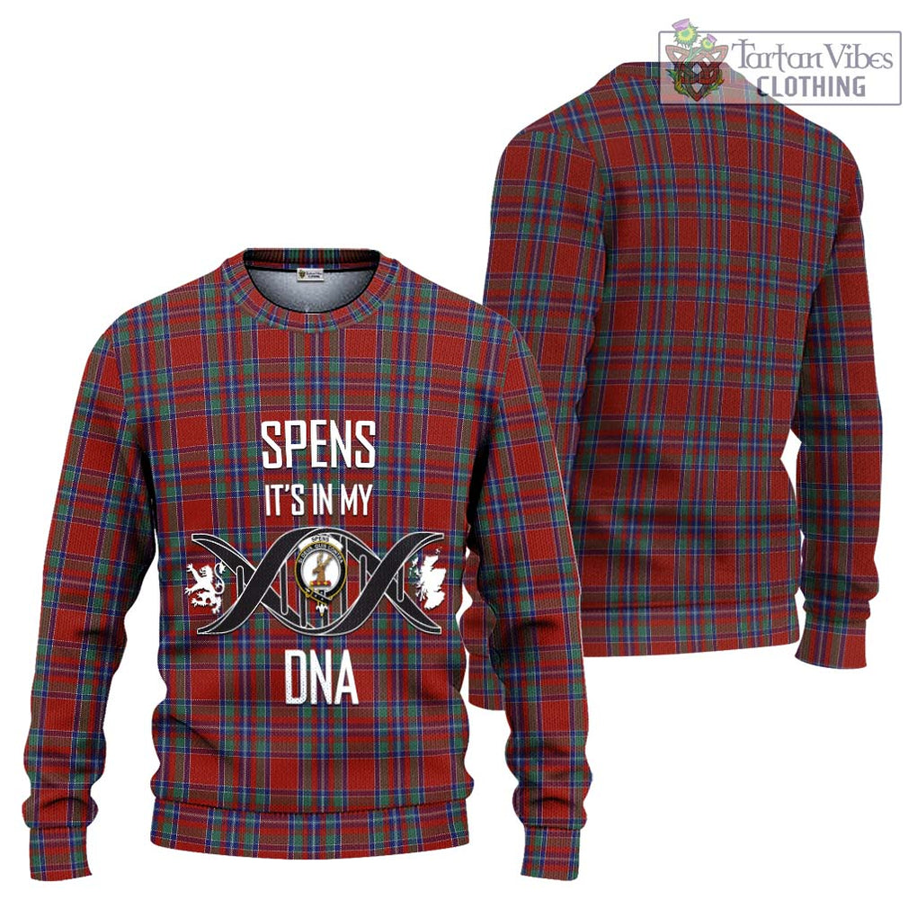 Spens Tartan Knitted Sweater with Family Crest DNA In Me Style Unisex - Tartanvibesclothing Shop