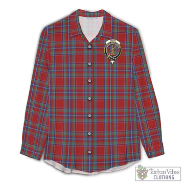 Spens Tartan Women's Casual Shirt with Family Crest