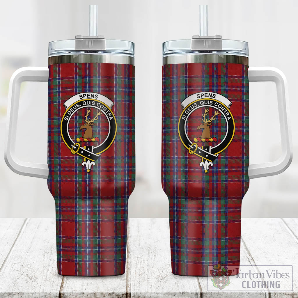 Tartan Vibes Clothing Spens Tartan and Family Crest Tumbler with Handle