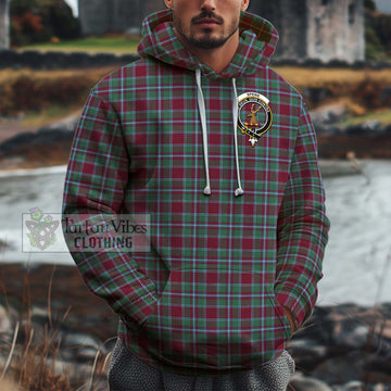 Spens Tartan Cotton Hoodie with Family Crest