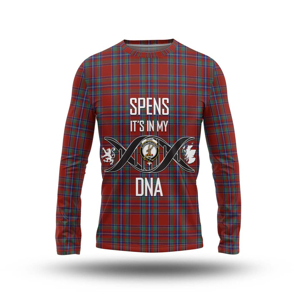 Spens Tartan Long Sleeve T-Shirt with Family Crest DNA In Me Style Unisex - Tartanvibesclothing Shop