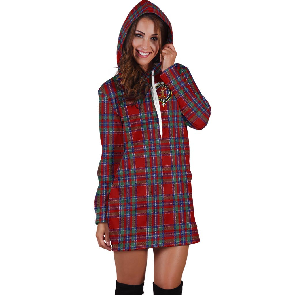 Spens Tartan Hoodie Dress with Family Crest - Tartan Vibes Clothing