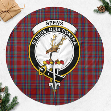 Spens Tartan Christmas Tree Skirt with Family Crest