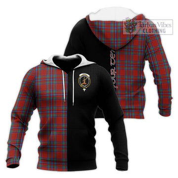 Spens Tartan Knitted Hoodie with Family Crest and Half Of Me Style