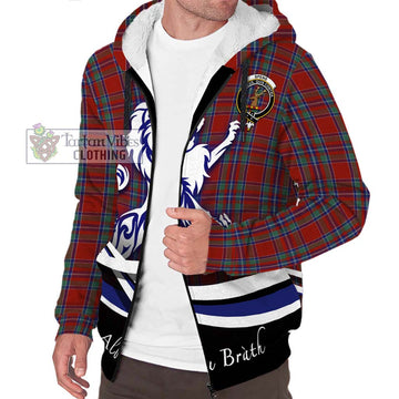 Spens Tartan Sherpa Hoodie with Alba Gu Brath Regal Lion Emblem