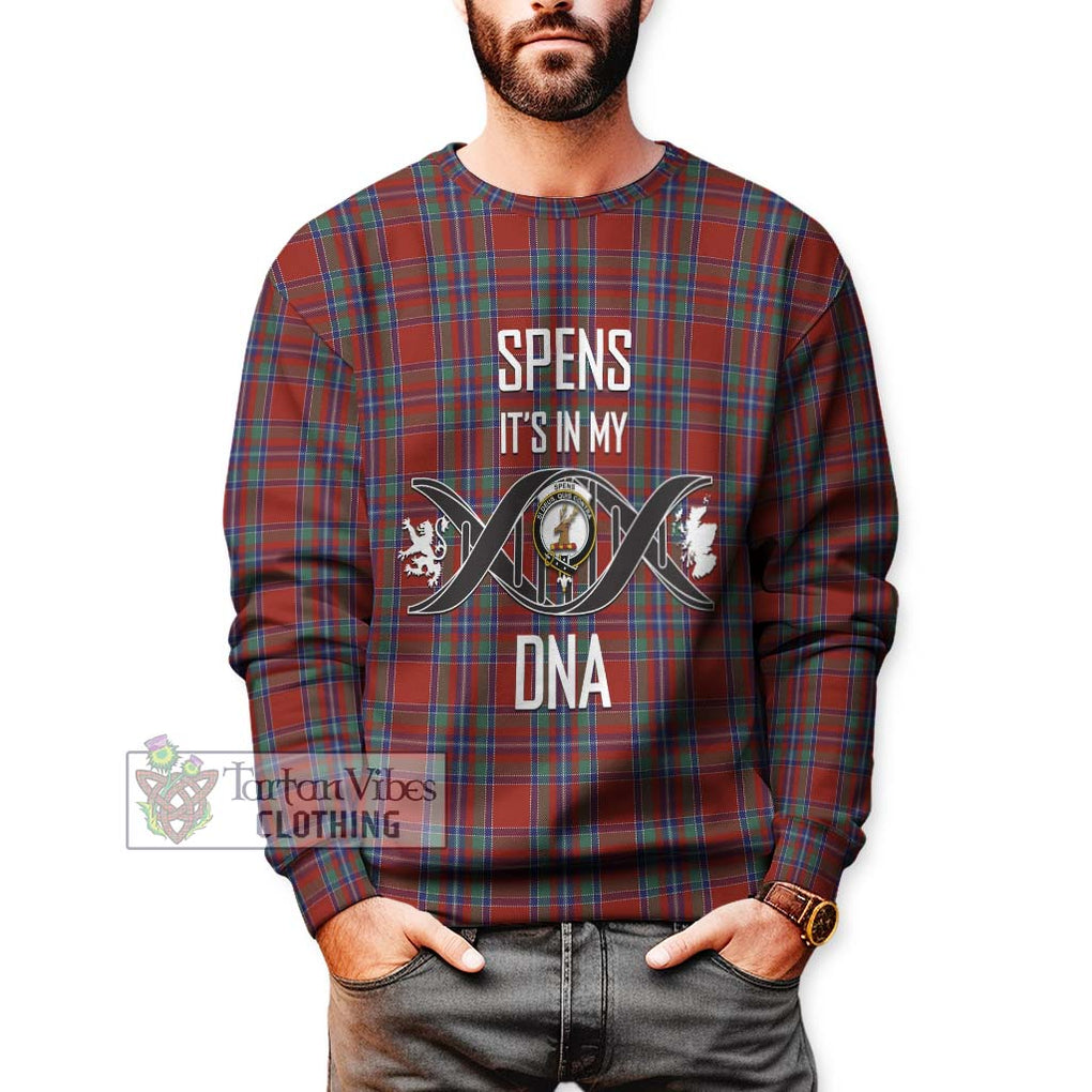 Spens Tartan Sweatshirt with Family Crest DNA In Me Style Unisex - Tartanvibesclothing Shop