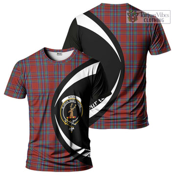 Spens Tartan T-Shirt with Family Crest Circle Style