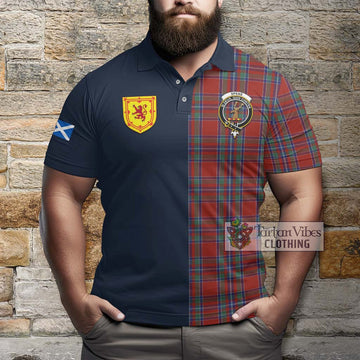 Spens Tartan Polo Shirt Alba with Scottish Lion Royal Arm Half Style