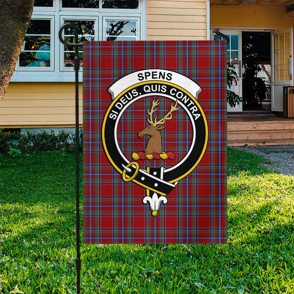 Spens Tartan Flag with Family Crest - Tartan Vibes Clothing