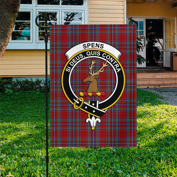 Spens Tartan Flag with Family Crest