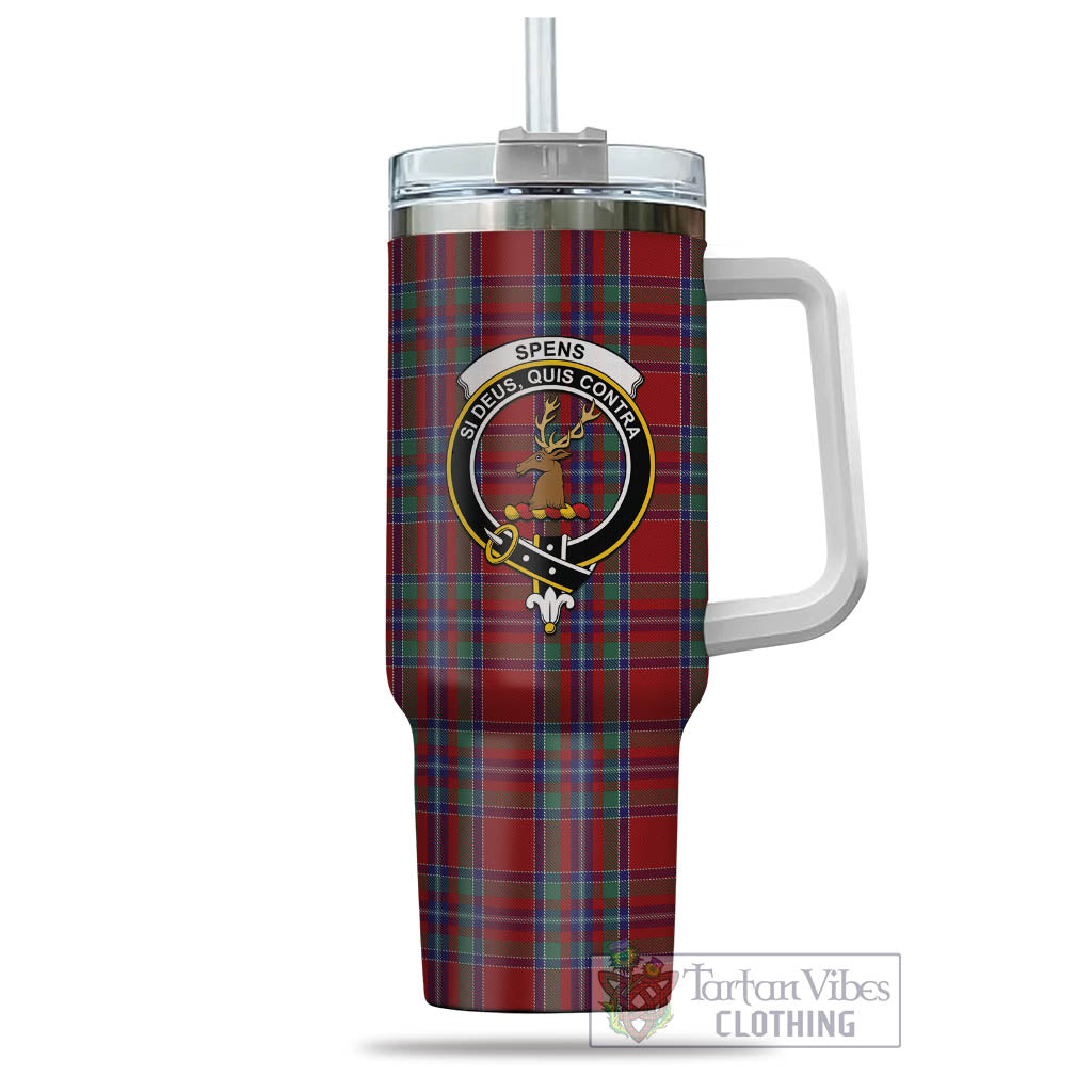 Tartan Vibes Clothing Spens Tartan and Family Crest Tumbler with Handle