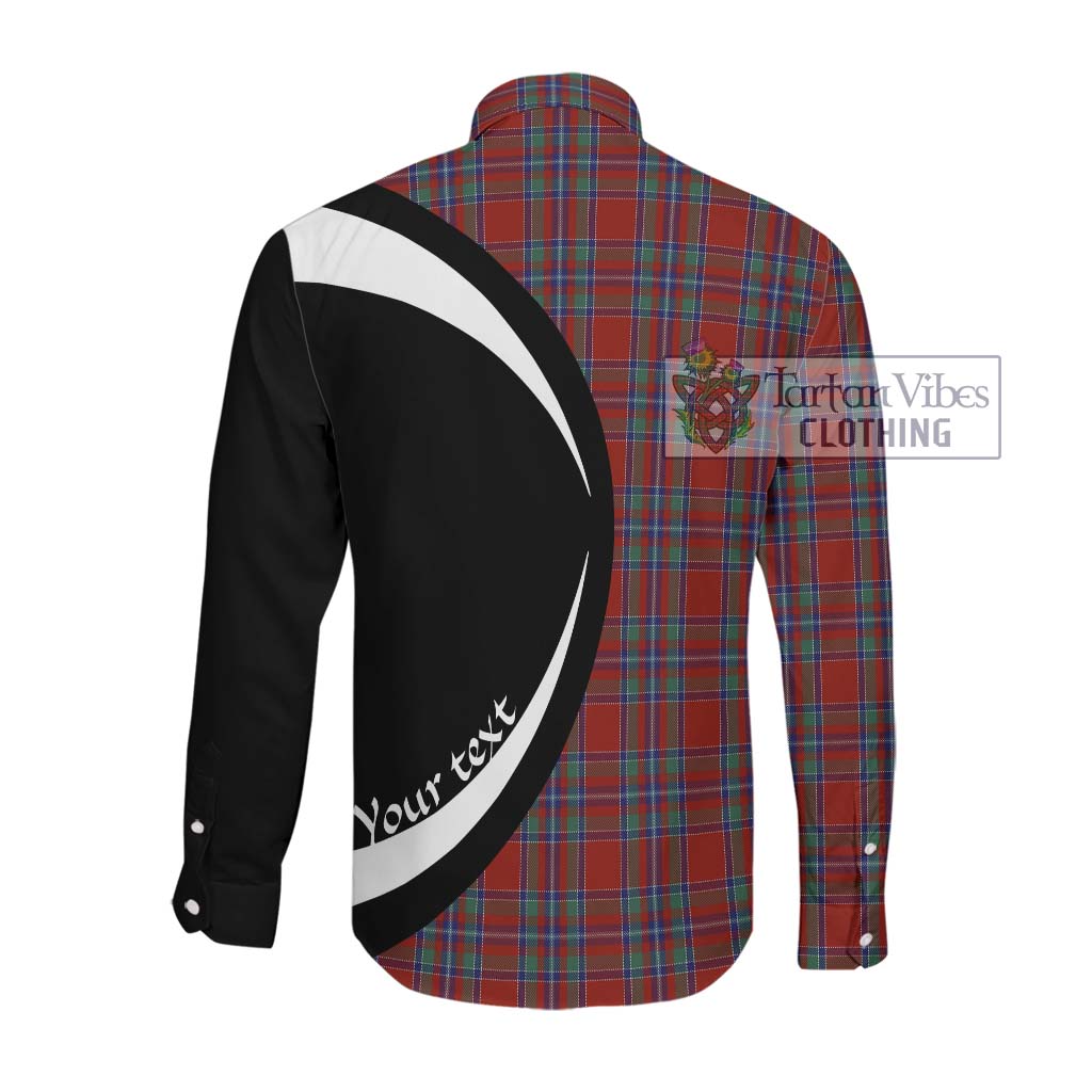 Spens Tartan Long Sleeve Button Up with Family Crest Circle Style Men's Shirt - Tartan Vibes Clothing