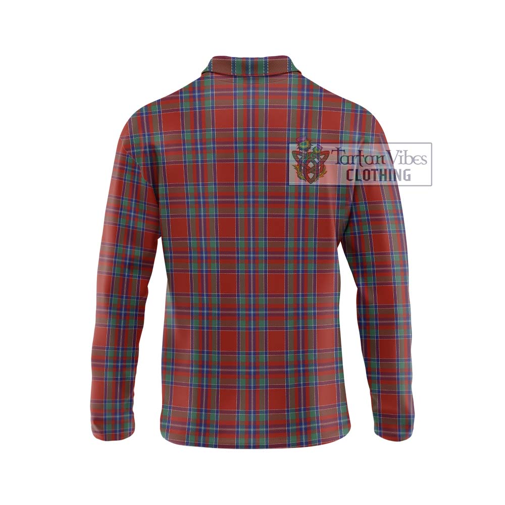 Spens Tartan Long Sleeve Polo Shirt with Family Crest DNA In Me Style - Tartanvibesclothing Shop