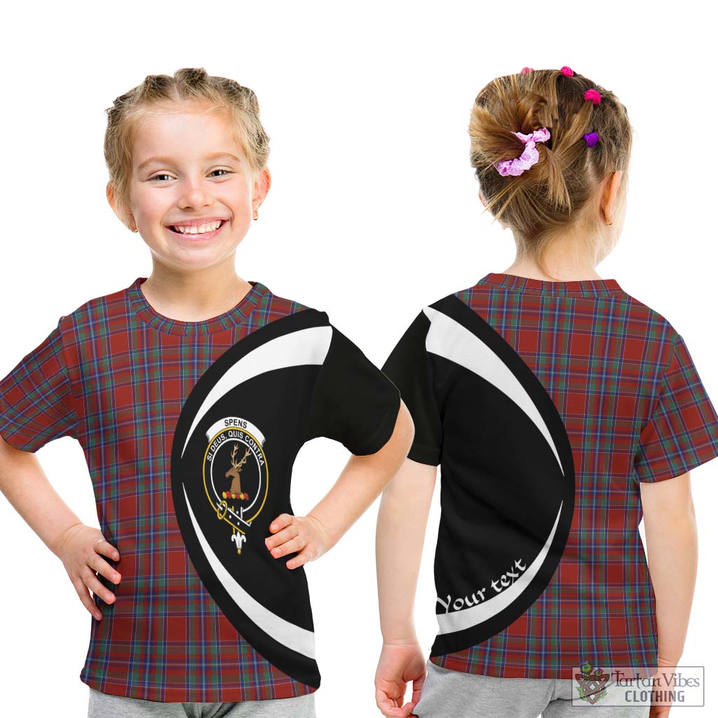 Spens Tartan Kid T-Shirt with Family Crest Circle Style - Tartan Vibes Clothing