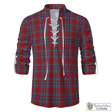 Spens Tartan Men's Scottish Traditional Jacobite Ghillie Kilt Shirt