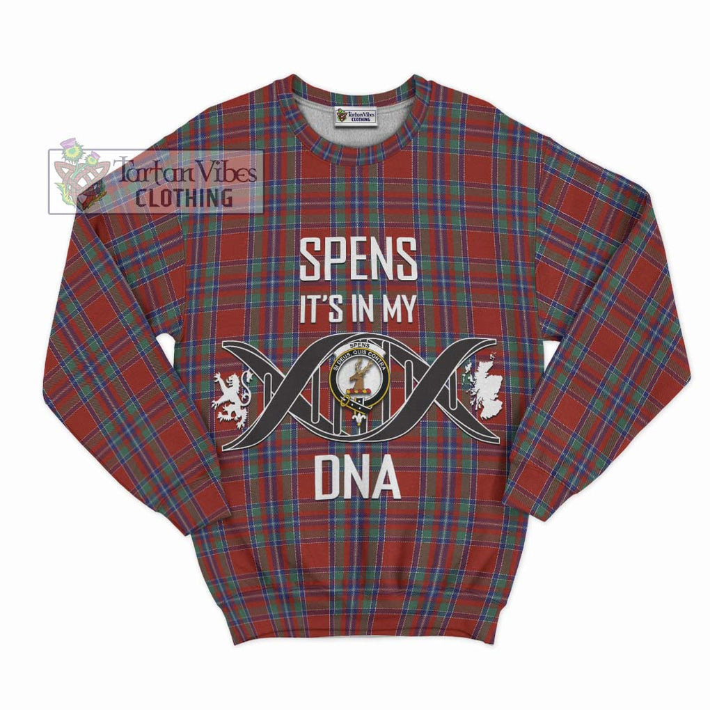 Spens Tartan Sweatshirt with Family Crest DNA In Me Style - Tartanvibesclothing Shop