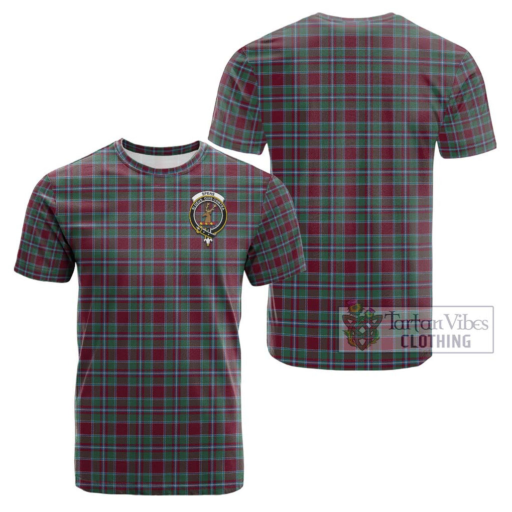 Spens Tartan Cotton T-Shirt with Family Crest Kid's Shirt - Tartanvibesclothing Shop