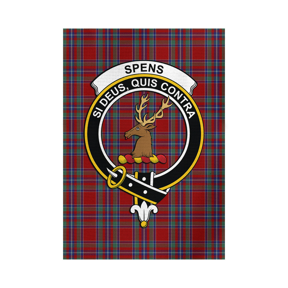 Spens Tartan Flag with Family Crest - Tartan Vibes Clothing