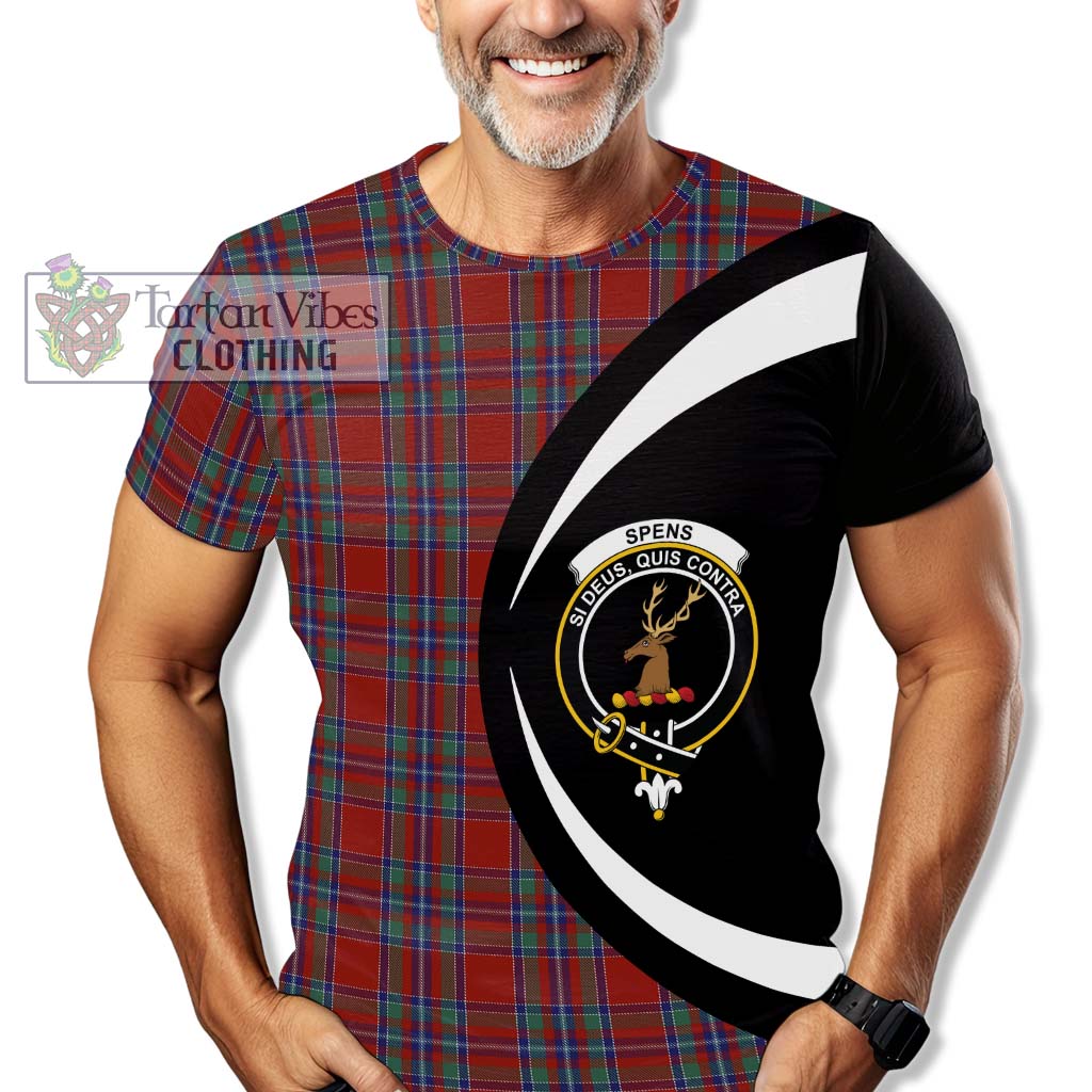 Tartan Vibes Clothing Spens Tartan T-Shirt with Family Crest Circle Style